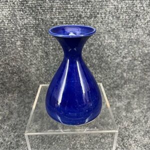 Material Good Lauren Burman Little Shirley Bud Vase Blue 4” Signed